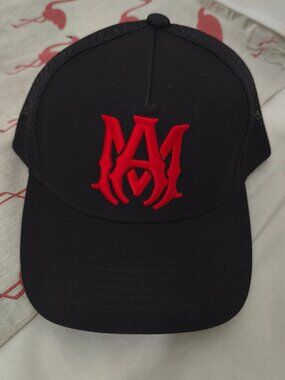 AMIRI Black Canvas Mesh Baseball Cap